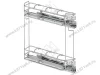 S-2605-C Бутылочница 150, Starax, 45 градусов, 2-х ярусная, направляющие Blum Tandem, (106х465х495 мм), полное выдвижение, правая, хром превью 4