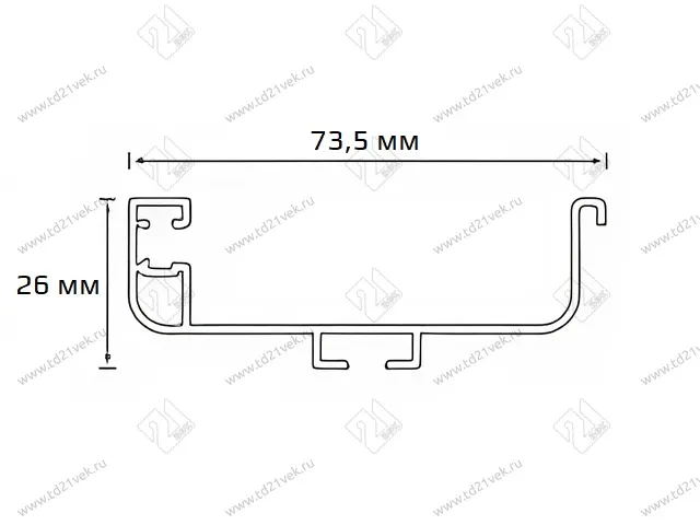 С-образный профиль GOLA с подсветкой, шампань голд, L=3000 мм, в комплекте LED лента, крепления 6 шт., коннектор 2