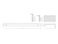 Профиль-ручка торцевая 128мм (L196мм) черный матовый