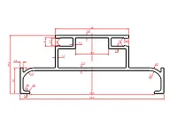 Н-образный профиль GOLA, L=4500 мм, черный матовый анодированный