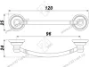 RS096AB.4/96 Ручка-скоба 96мм, старинная латунь <25> превью 2