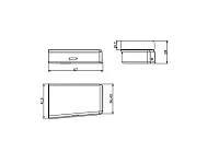 Накладка к навесу ABS, левая, сталь, никель