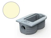 103-04-14-304 Qfix Корпус стяжки Mesan d20*h12,5*L34,5мм (крем) (ST) <500/3000>