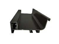 Г-образный профиль GOLA с подсветкой, черный матовый, L=3000 мм, в комплекте LED лента, крепления 6 шт., коннектор