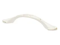 UZ-ROYAL1-96-10-03 Ручка GTV ROYAL1 C=96мм, белый/золото <50>