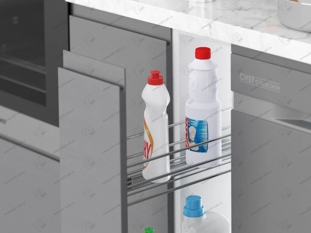 KS-200L Бутылочница 200, Starax, направляющие Samet, (151х475х495 мм), частичное выдвижение, левая 4