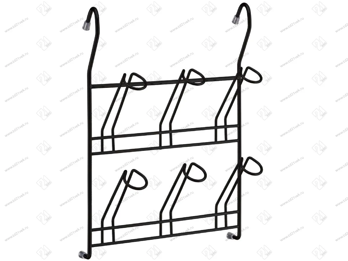 YJ-G508 BL Полка для кружек, Д245 Ш125 В345, черный матовый <12> 1