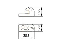 Клипса сетчатых полок, белый <500>
