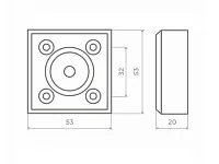 Опора декоративная регулируемая Н20+5мм металлик