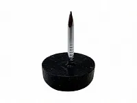 Подпятник с гвоздем d16хh20мм, базовый, гвоздь-1,3мм, черный