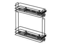 S-2442-08-A Бутылочница 200, Starax, 2-х ярусная, направляющие Blum Tandem, частичное выдвижение, (151х475х495), правая, антрацит