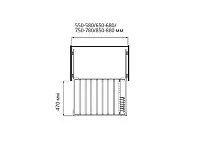 S-6205-G Брючница в базу 600 мм, Starax, (550х580х470х95 мм), серая