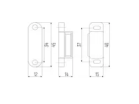Магнитная защелка SC-MAG-10 белая