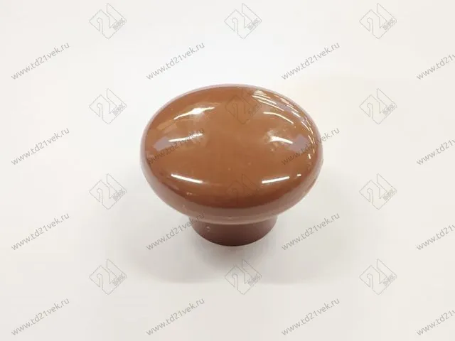 Ручка-кнопка пластиковая №22 (коричневый)<100/2500> 1