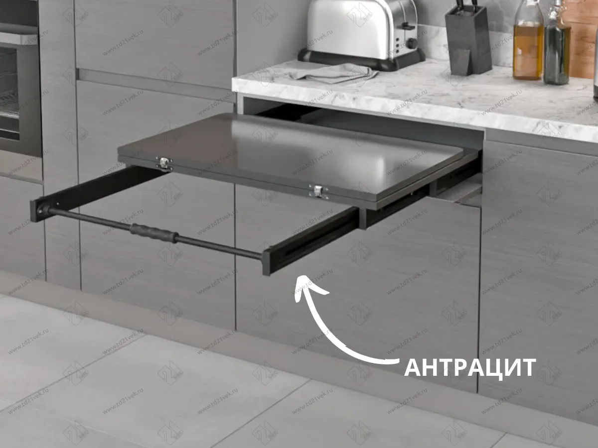 S-2140-W Механизм Starax для выдвижной столешницы
в базу 600 мм (564х500х100 мм), белый 5