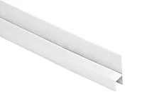 Планка- плинтус для стеновых панелей, 6 мм, длина 3 метра, алюминий, белый