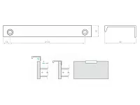 Профиль-ручка торцевая 512мм (L596мм) черный матовый