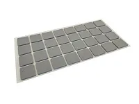 Подпятник резиновый Pacific PC 6225 GR 25*25 мм серый (толщ 2,5 мм) (на листе-32) <50/600>