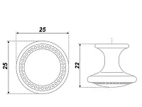RC053AB.4 Ручка-кнопка, старинная латунь <50>