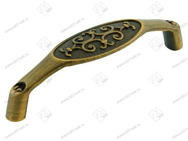 RS413BAB.3/96 Ручка-скоба 96 мм брашированная старинная латунь <40> 1