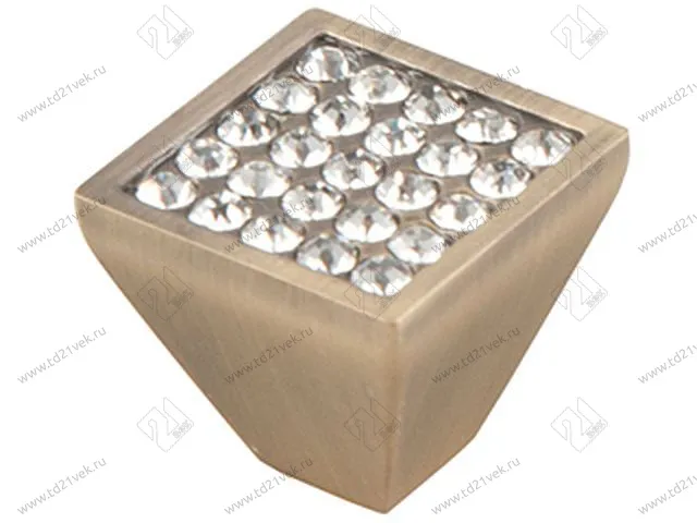 CRL05 BA Ручка-кнопка с кристаллами, бронза <50/250> 1