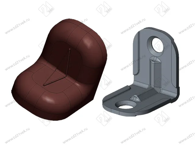 Уголок крепежный 20х20х16 мм, орех c пластиковой крышкой 1