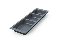 105-83-06-309 Лоток для столовых приборов Mesan TrayBond, 3 отдела,(Ш157хГ480-444хВ45) антрацит <5/80>