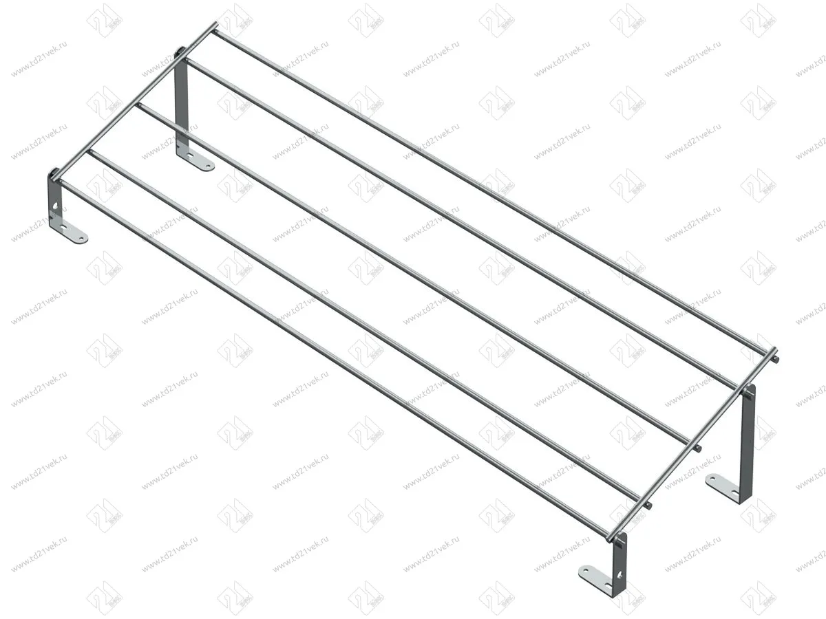S-6134-C Полка для обуви в базу 900 мм, Starax, фасадное крепление, (830х120х220 мм) 3