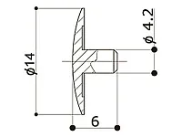 Заглушка для евровинта, зеленая, 1 упак=1000 шт.