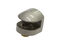 Полкодержатель для стекла 7,6мм, малый под саморез, для стекла, сатен