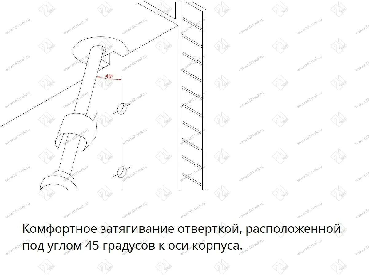ACKRF016 Стяжка RAFFIX DUO d20*H12,5 мм с эксцентриком для плиты 16 мм, белая 6