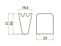 GZ-GANZA-1-10 Ручка-кнопка GANZA, белый глянцевый  <25>