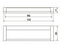 Ручка накладная "Оскар"  14.297/96 (алюминий) (ST) <50/400>