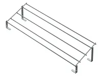 S-6132-C Полка для обуви в базу 700 мм, Starax, фасадное крепление, (630х120х220 мм)