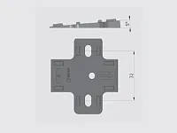 102111 Подкладка для петель STAR TRACK и STAR, дистанция 7.5 мм пластиковая, серая <250>