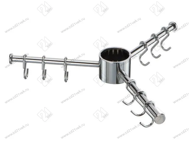 STV360 Вешалка тройная 6 секций центральная хром <5> 1