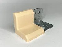 Уголок крепежный 28х28х28мм толщ.1,2мм с крышкой, 028.19 бук <500>