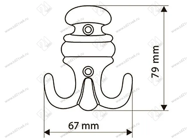 Крючок ОСКАР 13.099-09 (медь) <60/480> 2