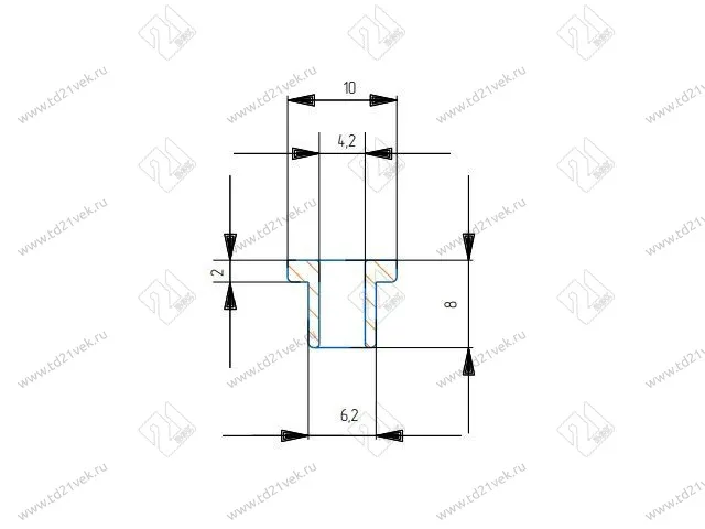 Втулка пластиковая для стекла толщиной 6-8 мм, прозрачная 2