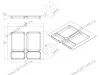 S-2532-A Система сортировки в базу 600 мм, Starax Order, 2 ведра, антрацит превью 2