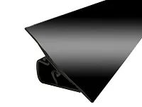 Плинтус для столешницы гибкий, черный глянец, 3 метра, Аврора 23, в комплекте заглушки и уголки