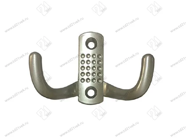 Крючок с перфорацией 2-хрожковый малый, (хром) <60/600> 1