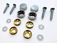 Зеркалодержатель, d16мм, сталь, хром (1компл.= 4 шт.+ саморезы)