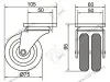 Опора колесная 391 нагрузка - 50 кг d=75, h=96 <50> превью 2