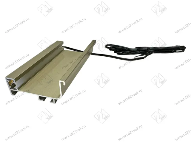 Г-образный профиль GOLA с подсветкой, шампань голд, L=3000 мм, в комплекте LED лента, крепления 6 шт., коннектор 2