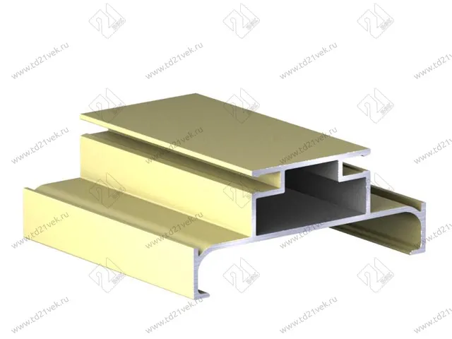 Н-образный профиль GOLA, L=4500 мм, золото матовое анодированное 1