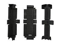 Комплект для цоколя с подсветкой, черный матовый, 1соединитель, 1угол.внутр, 1угол наружний, пластик