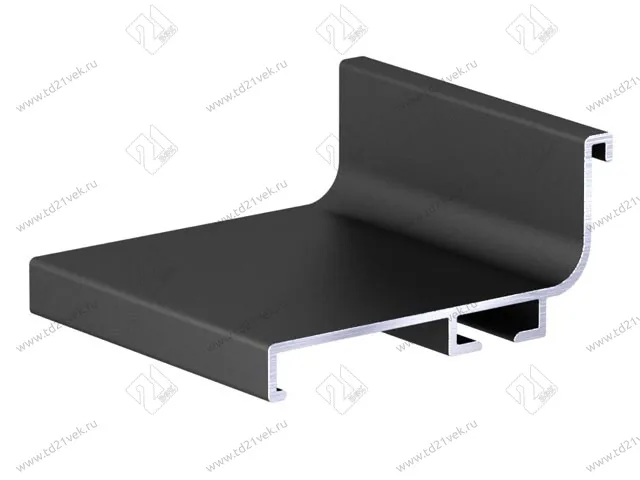 Г-образный профиль GOLA, L=4050 мм, черный матовый анодированный 1