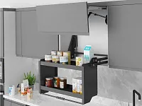 S-5193-A Выдвижная полка в базу 900 мм, Starax, (864x300x550 мм), антрацит