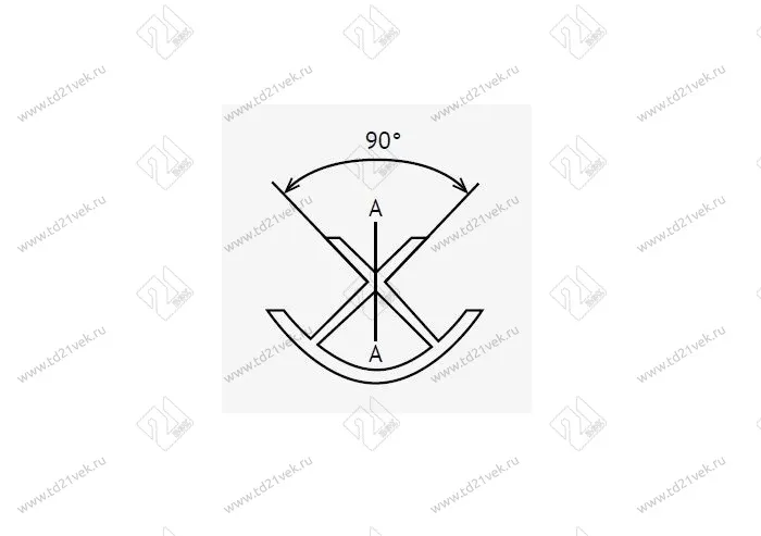 Угловое соединение универсальное 90гр, ясень шимо тёмный 100мм <50> 2